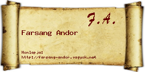 Farsang Andor névjegykártya